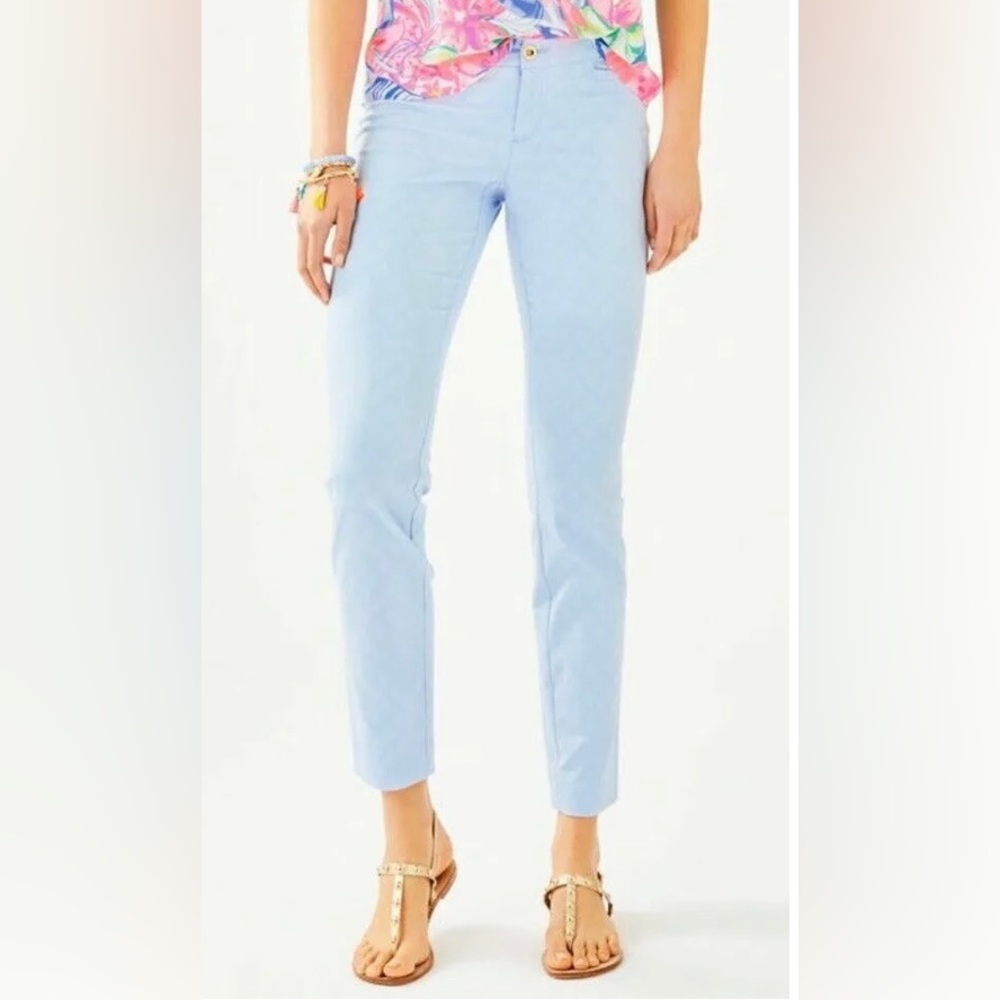 NWT Lilly Pulitzer Kelly Textured Ankle Pants - Crew Blue - Size 2